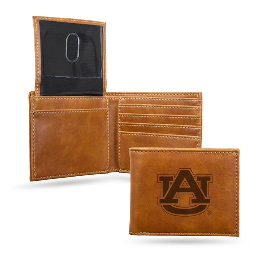 Engraved Billfold Wallet Auburn Brown