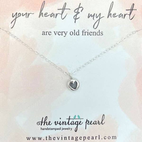 Vintage Pearl Necklace Your Heart & My Heart