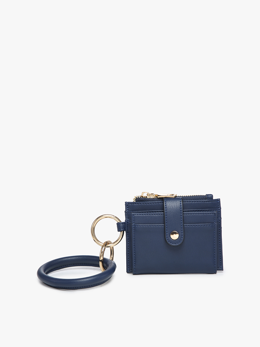 Jen & Co. Sammie Mini Snap Wallet w/ Ring Navy