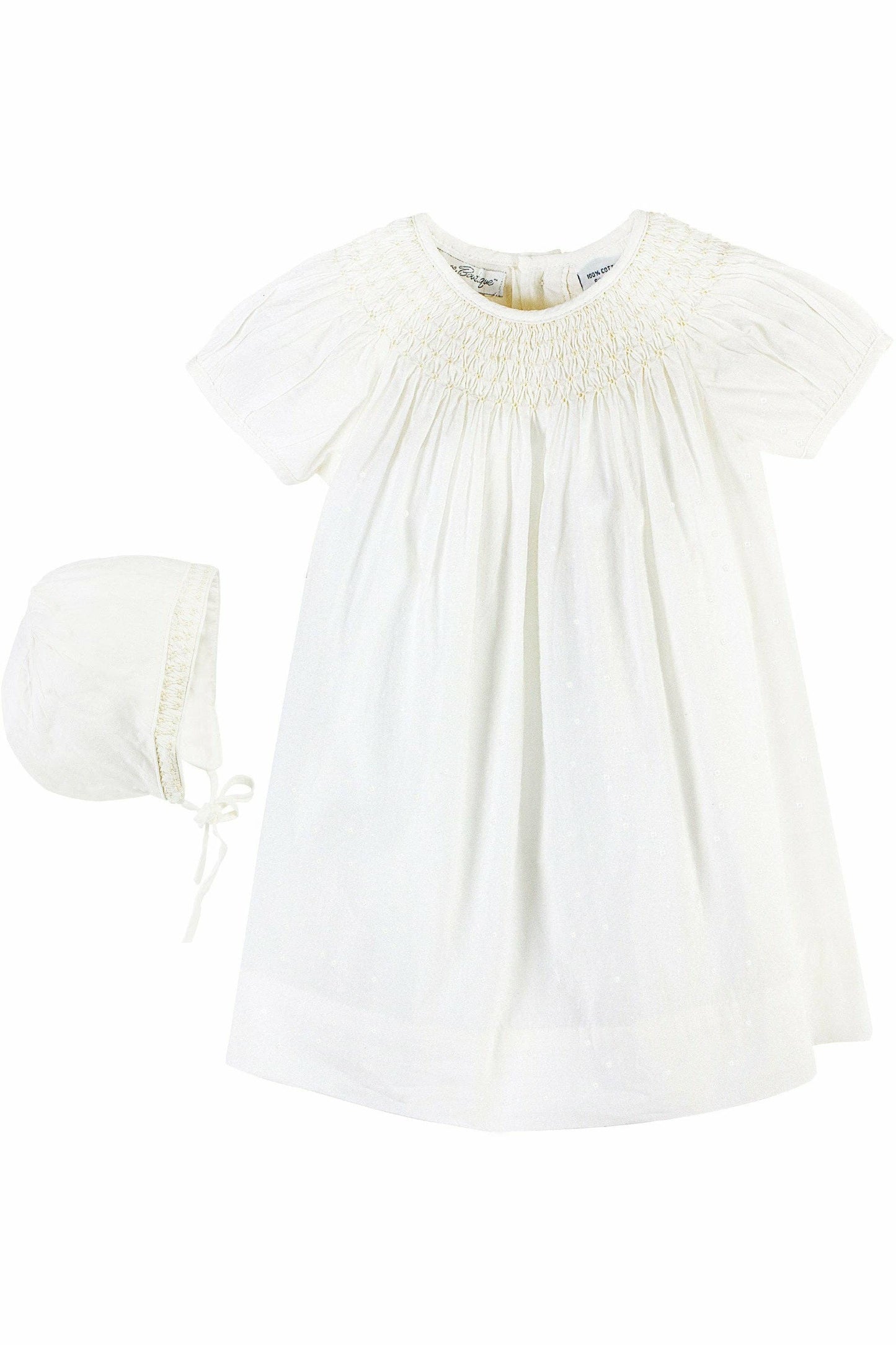 Carriage Boutique Baby Girls Classic Christening Bishop Dress & Bonnet